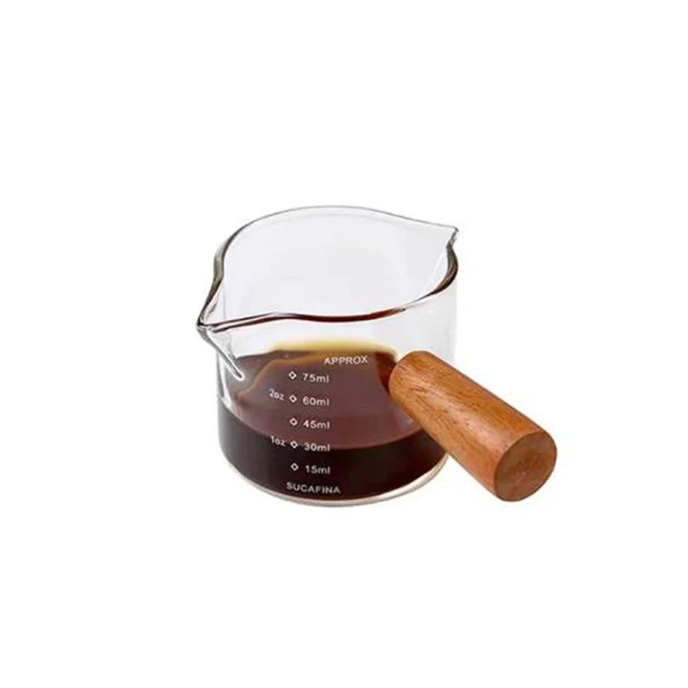 Verre Doseur à Manche en Bois