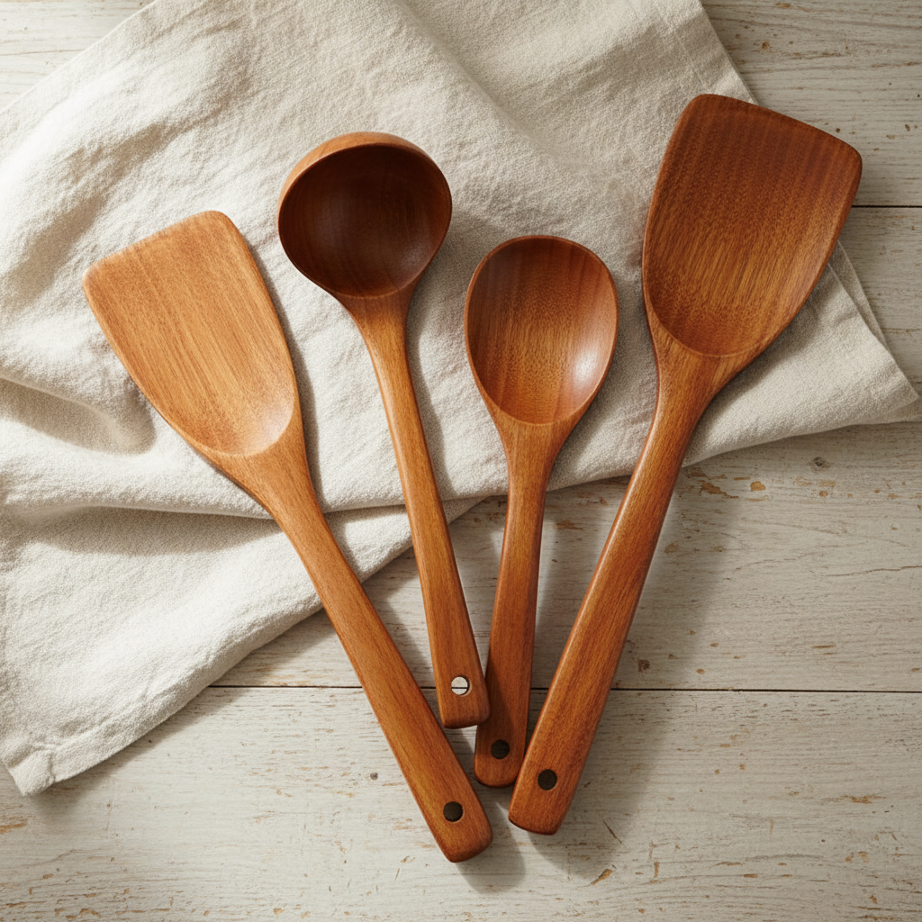 Set de Cuillères en Bois Massif