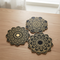 Set de Sous-Verres en Bois Mandala