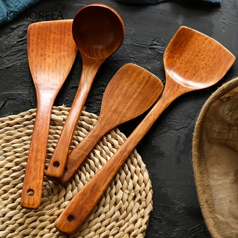 Set de Cuillères en Bois Massif